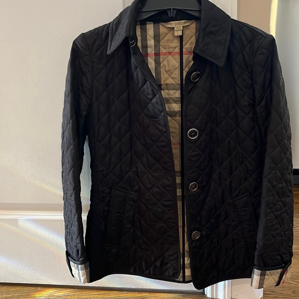 Burberry Brit Black Diamond Quilted Jacket size small